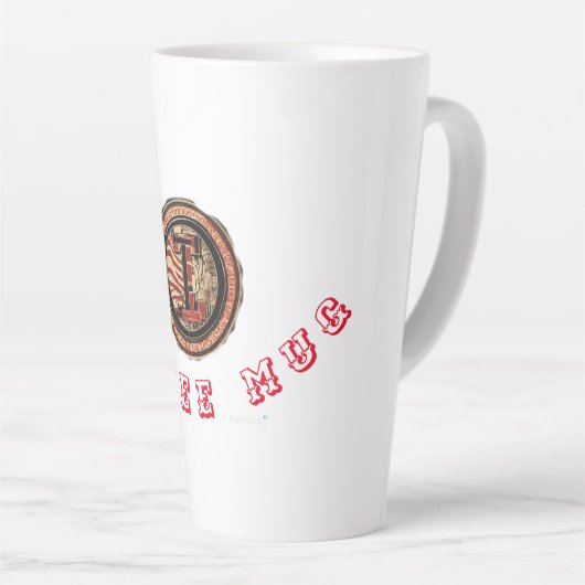 Scripted Elegance: Design von Schriftart-adorned T Milchtasse (Rechte Ecke)