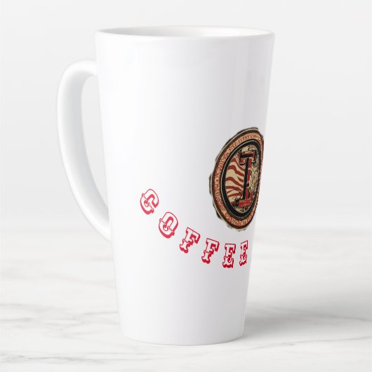 Scripted Elegance: Design von Schriftart-adorned T Milchtasse (Linke Ecke)