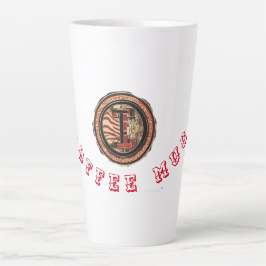 Scripted Elegance: Design von Schriftart-adorned T Milchtasse (Vorderseite)