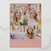 Scripted Snapshots Foto Abschluss Folieneinladung (Rückseite)