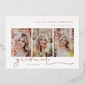 Scripted Snapshots Foto Abschluss Folieneinladung (Vorderseite)