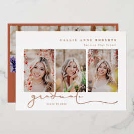 Scripted Snapshots Foto Abschluss Folieneinladung