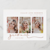 Scripted Snapshots Foto Abschluss Folieneinladung (Vorderseite)