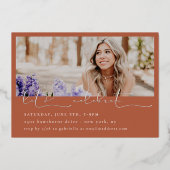 Scripted Snapshots Foto Abschluss Folieneinladung (Rückseite)