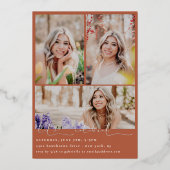 Scripted Snapshots Foto Abschluss Folieneinladung (Rückseite)