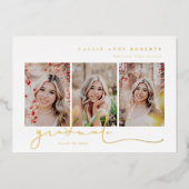 Scripted Snapshots Foto Abschluss Folieneinladung (Vorderseite)
