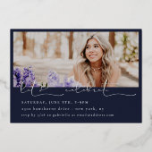 Scripted Snapshots Foto Abschluss Folieneinladung (Rückseite)