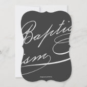 Scripted Taufe-Rosenbeet-Kreuz-blaues Foto Einladung (Rückseite)