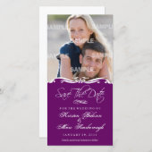 Scriptina Save the Date Fotokarte (Vorne/Hinten)