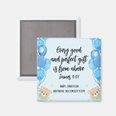 Scripting Baby Boy Ankündigung Magnet 2 (Vorderseite/Rückseite)