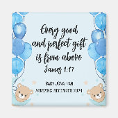 Scripting Baby Boy Ankündigung Magnet 2 (Vorne)