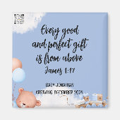 Scripting Baby Boy Announcement Magnet 1 (Vorne)
