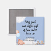 Scripting Baby Boy Announcement Magnet 1 (Vorderseite/Rückseite)
