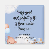 Scripting Baby Boy Announcement Magnet 1 (Vorne)