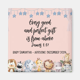 Scripting Baby Girl Ankündigung Magnet gutes Gesch