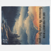 Scripting Blanket He Cares Fleecedecke (Vorderseite (Horizontal))