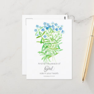 Scripting Colossians Prayer Card Blue Wildblumen Postkarte
