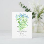 Scripting Colossians Prayer Card Blue Wildblumen Postkarte (Stehend Vorderseite)