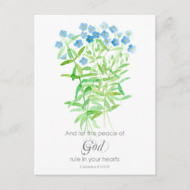 Scripting Colossians Prayer Card Blue Wildblumen Postkarte