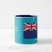 Scripting Customized MONTSERRAT FLAG MAP Blue Zweifarbige Tasse (Mittel)