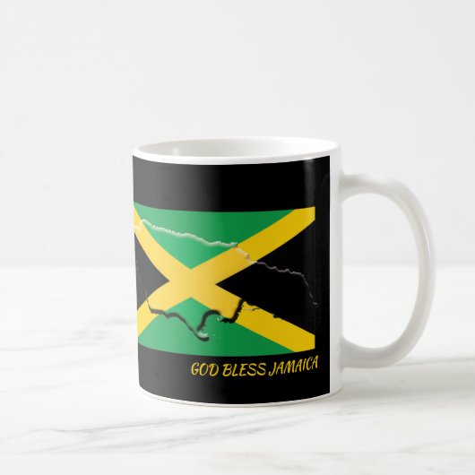 Scripting Customized Patriotic JAMAICA FLAG Black Kaffeetasse (Rechts)