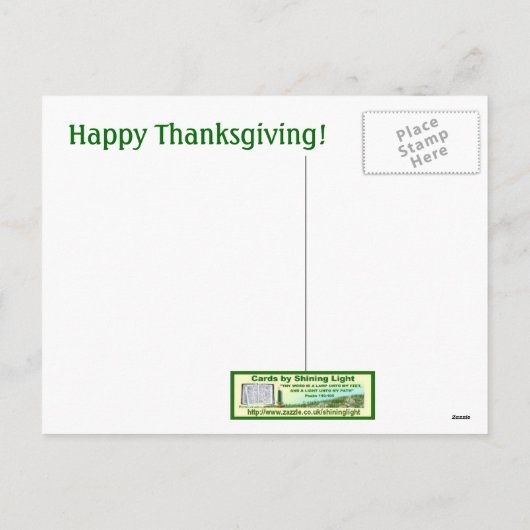 Scripting danke ~ POSTCARD Feiertagspostkarte (Rückseite)