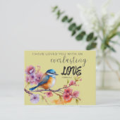 Scripting Grußkarte Everlasting Liebe Postkarte (Stehend Vorderseite)