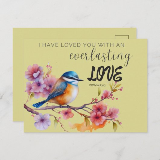 Scripting Grußkarte Everlasting Liebe Postkarte (Vorne/Hinten)