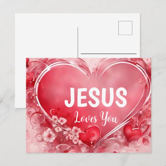 Scripting Grußkarte Post Jesus Liebe Sie 3 Postkarte (Vorne/Hinten)
