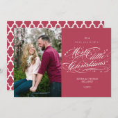 Scripting Merry Little Weihnachtskarte Feiertagskarte (Vorne/Hinten)