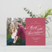 Scripting Merry Little Weihnachtskarte Feiertagskarte (Stehend Vorderseite)