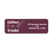 Scripting Plum Wedding Rücksendeadresse (Vorne)