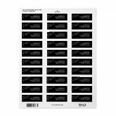 Scripting Silver Peace Holiday Return Address Labe (Vorne)