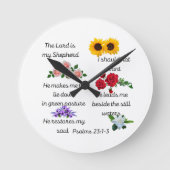 Scripting Verse Runde Acrylwand Uhr (Vorderseite)