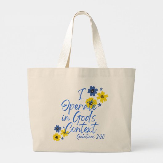 Scripting Verse Wiederverwendbare Tote Bag Jumbo Stoffbeutel (Rückseite)