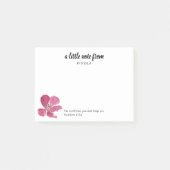 Scripting Wasserfarbe Rose Post-it Klebezettel (Vorderseite)