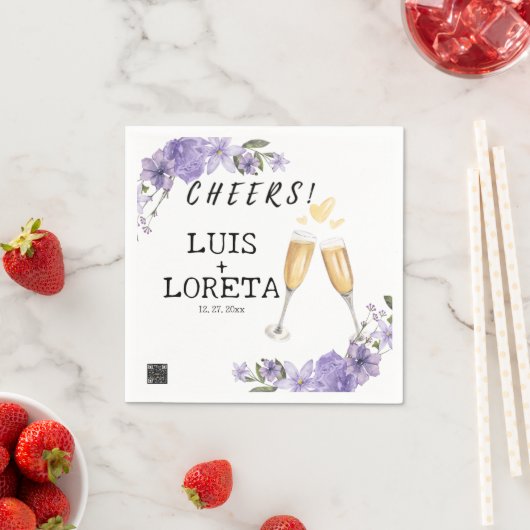 Scripting Wedding Napkins Serviette (Beispiel)