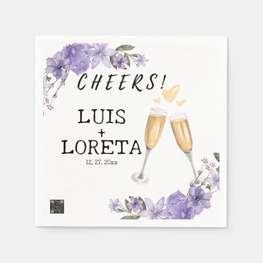 Scripting Wedding Napkins Serviette (Vorderseite)