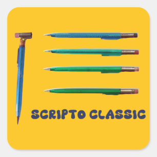 SCRIPTO Classic Mechanical Pencil Quadratischer Aufkleber