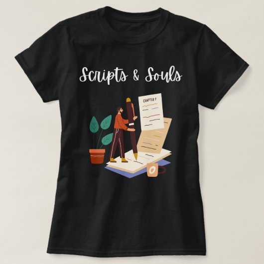 "Scripts & Souls" für Psychologen T-Shirt (Design vorne)