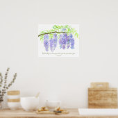 Scripture 1 Peter 5:7 Bible Verse Wisteria Flowers Poster (Küche)
