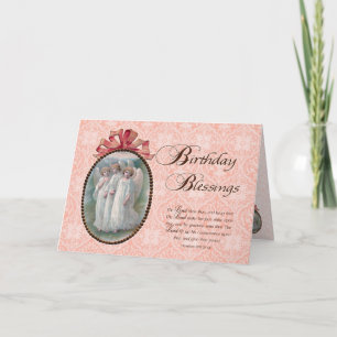Scripture Birthday Segen Angels Karte