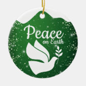 Scripture Christian Faith Festive Green 🕊⛪️ 🎄 Keramik Ornament (Vorne)