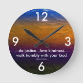 Scripture clock runde wanduhr (Vorderseite)