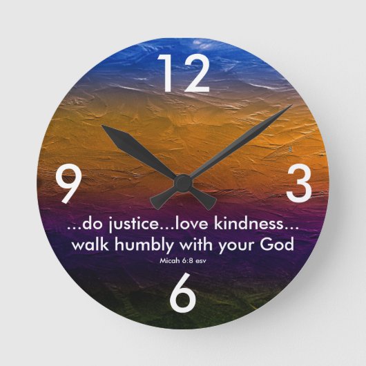 Scripture clock runde wanduhr (Vorderseite)