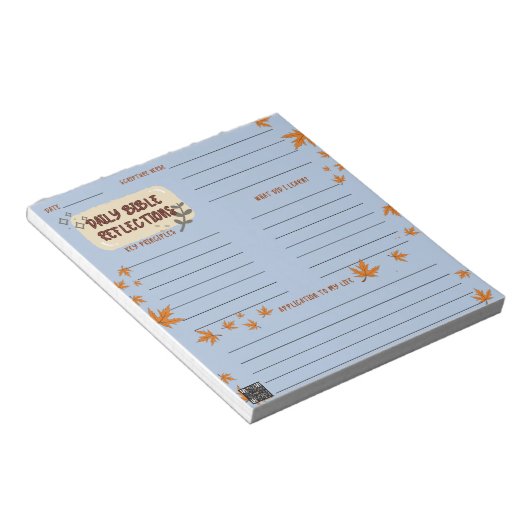 Scripture Daily Reflection Notepad Blue Notizblock (angewinkelt)