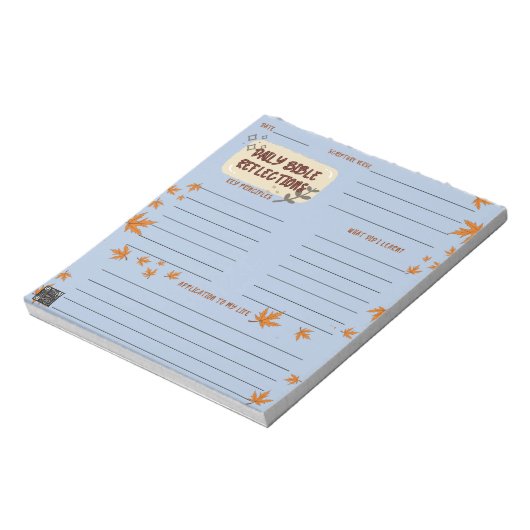 Scripture Daily Reflection Notepad Blue Notizblock (Rotiert)