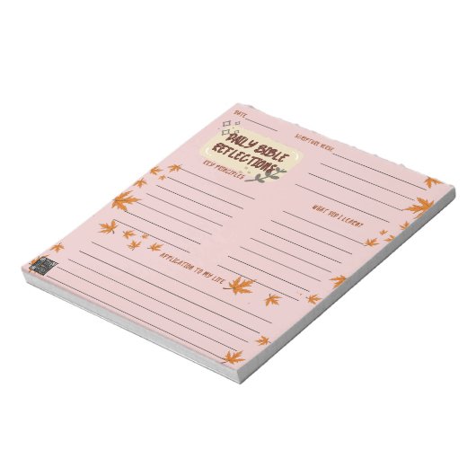 Scripture Daily Reflection Notepad Pink Notizblock (Rotiert)