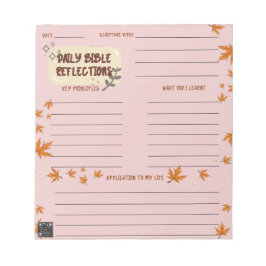 Scripture Daily Reflection Notepad Pink Notizblock