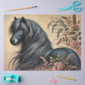 Scripture & Elegant Floral Shetland Pony Seidenpapier (Basteln)
